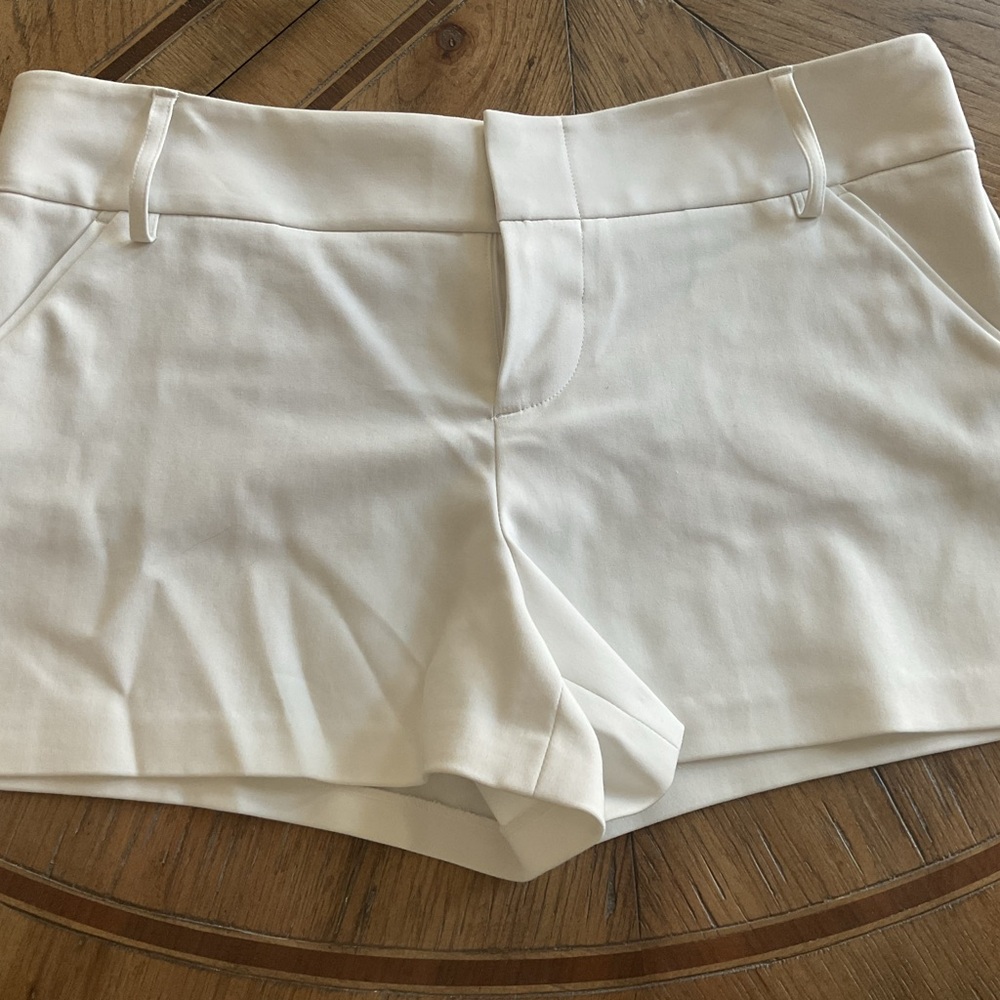 Alice + Olivia Cream Shorts